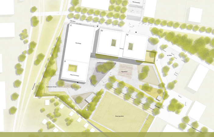 4 Grundschulen in modularer Bauweise · München · 3. Preis · Bild 5: Bauhausplatz